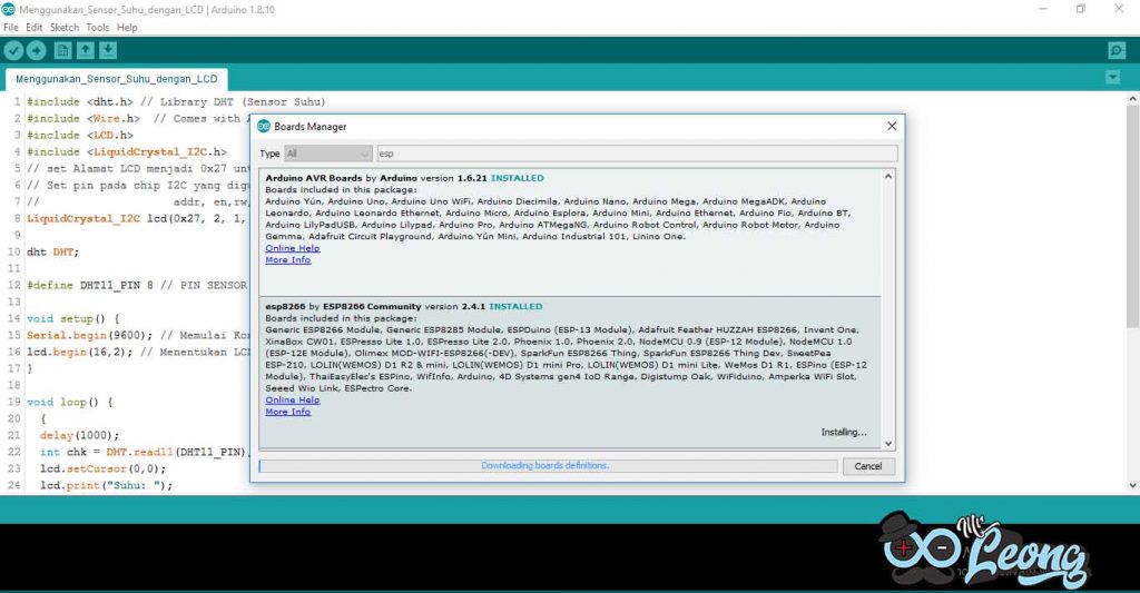 Cara Menginstal Library NodeMCU ESP8266 ke Arduino IDE - Mr Leong